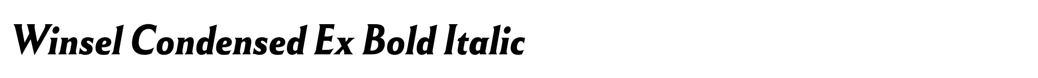 Winsel Condensed Ex Bold Italic image